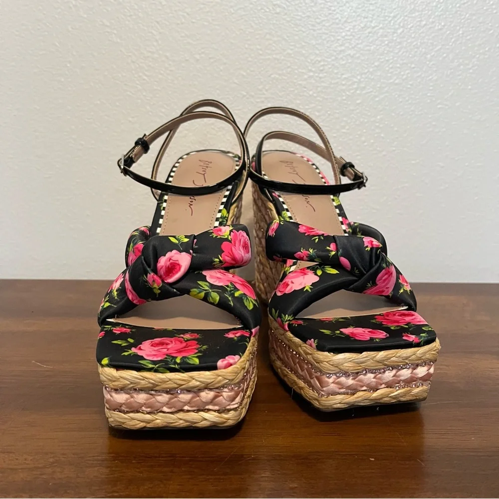 Betsey Johnson - Pansie Platform Ankle Strap Espadrilles - Womens 10 - Picture 7 of 7
